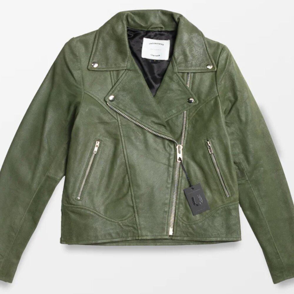 Understated Leather Moto Jacket - image 6